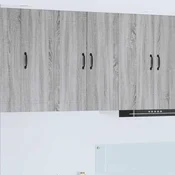 vidaXL Stenska kuhinjska omarica s polico Siva Sonoma 60 x 31 x 80 cm