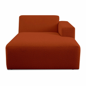 Opečnato oranžen modul za sedežno garnituro iz tkanine bouclé (desni kot) Roxy – Scandic