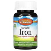 Žvečljivo železo za otroke, 15mg jagoda (EAN 88395559105) - 60 tablet