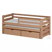 Otroška postelja z dodatnim ležiščem Senso - 90x200 cm - cimet
