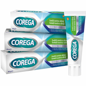 Corega Fresh Extra Strong fiksacijska krema za zubnu protezu 3x40 g