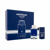 Montblanc Explorer Ultra Blue darovni set parfemska voda 100 ml + parfemska voda 7,5 ml + dezodorans u stiku 75 g za muškarce