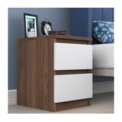 Nocni stocic WALNUT 46,8x35 cm braon/bela