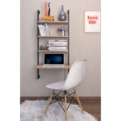 Hanah home Zidna polica Braon-Crna