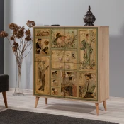 Hanah Home Komoda Multilux 95x111x36cm Hrast