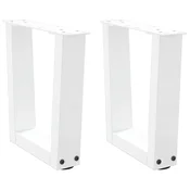 Noge za klub stolic V-oblika 2 kom Bijele 40 x (30-31,3) cm Celik