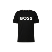 Pamucna majica BOSS boja: crna, s tiskom