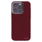Silikonski prozorni ovitek za Apple iPhone 14 Pro - Burgundy red