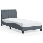 Vidaxl Posteljni okvir brez vzmetnice Hanko temno siv 80x200 cm žamet