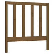 Vidaxl Posteljno vzglavje medeno rjavo 81x4x100 cm trdna borovina