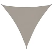 Vidaxl Senčnik jadro 160 g/m2 trikotno svetlo sivo 4,5x4,5x4,5 m HDPE