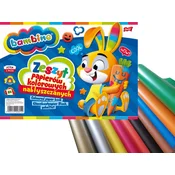 BAMBINO Zeszyt Papierów kolorowych NABŁYSZCZANYCH A4 WYCINANKA