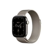 APPLE Watch Series 12 GPS + Cellular 42mm Natural Titanium Case with Natural Milanese Loop (MJGH4WF/A)