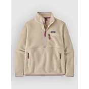 Patagonia Retro Pile Marsupial Half-Zip Fleece Sweater dark natural