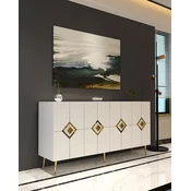 HANAH HOME Komoda Robber KB150 White Gold