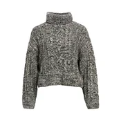 OBJECT Pulover OBJSimik svetlo siva/črna