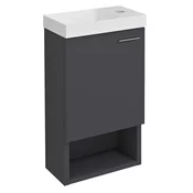 LATUS XI omarica za umivalnik 30x53x16,5cm, antracit mat - Črna - 30x53x16,5 cm - Sapho - SAPHO LATUS - 24 - MDF/laminat - 300 - 530 - 165 - 14