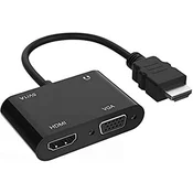 FAST ASIA Adapter konvertor HDMI na HDMI+VGA+MICRO+AUDIO