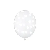 shumee Baloni 30 cm, srčki, kristalno prozorni (1 paket/50 kosov)