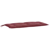Jastuk za vrtnu klupu prošarano crvena vina 100x50x7cm tkanina
