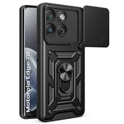 GS Oklepni ovitek za Motorola Edge 70, CamShield Slide, črn