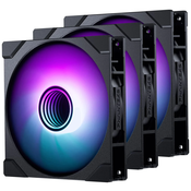PHANTEKS PHANTEKS M25 Gen2 PWM D-RGB ventilator, 3 kos, 140 mm, črna