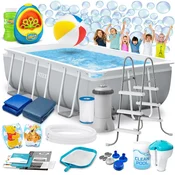 Vrtni bazen s konstrukcijom 300 x 175 x 80 cm 18v1 INTEX 26784 + stroj za mjehuriće BESPLATNO