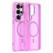 Hibridni ovitek HaloFrost II MagSafe za Samsung Galaxy S26 Ultra - pink