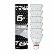 Žogice za badminton TALBOT TORRO Tech 450 Fast 6 kosov - bele