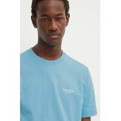 Pamucna majica Marc OPolo za muškarce, boja: tirkizna, s tiskom, 424201251546