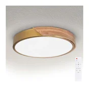 BRILAGI - prigušiva LED svetiljka PILANA LED/48W/230V hrast/zlatna O 40 cm + daljinski upravljac