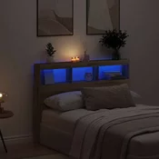 Omarica za vzglavje postelje LED artisian hrast 140x17x102 cm