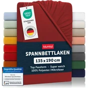 Nikcorp Komplet 2 prevlek z gumico mikrovlakna 135x190 cm bordo, zračne, brez gub, Oeko-Tex, za vzmetnice višine do 25 cm, pranje 40-60 °C