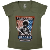Jimi Hendrix Electric Ladyland Green M Ženske Majica