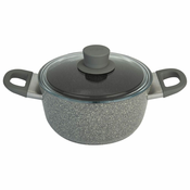 Ballarini Indukcijska granitna posoda z pokrovom Ballarini Murano - 2,8 l, aluminijasta, z večplastnim nelimanjem, primerna za indukcijske in plinske kuhalnike.