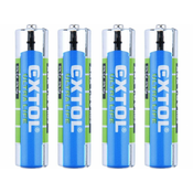Extol Energy Baterija cinkov klorid, 4ks, 1,5V AAA (R03)