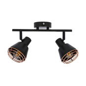 Stenski reflektor NERIA 2xE14/40W/230V črna/baker