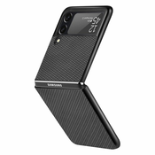 FixPremium - Carbon ovitek za Samsung Galaxy Z Flip 4, crn