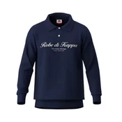 Robe di Kappa za moške. 631373W Navadna polo majica z logotipom mornarice (L), Priložnostno, Bombaž, Dolg rokav, Mornarica