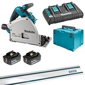 Set: Potopna žaga DSP600 + 2x 5Ah baterija + dvojni polnilec + kovček + 1.9m vodilna letev | MAKITA - Makita