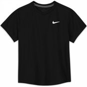 Majica za djecake Nike Court Dri-Fit Victory SS Top B - black/black/white