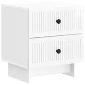 vidaXL vidaXL Nočna omarica s predalom Bela visok sijaj 43 x 34,5 x 47,5 cm, (5000209784)
