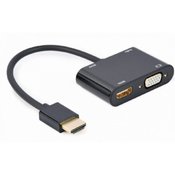 Cablexpert Adapter HDMI na HDMI in VGA + audio, (20442346)