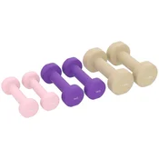 Homestar Set uteži 6-delni nastavljiv s torbo 05kg 1kg 15kg roza vijolična rjava