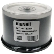 Maxell CD-R MAXELL 700MB, 50 kosov, 52x, za tiskanje