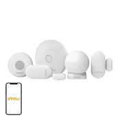 Imou Home security system, ZG2 gateway, ZE1 emergency alarm button, ZD1 door and window sensor, ZP1 motion sensor