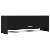 Vidaxl Garderobna omara s predalom Črna Orehovina 100 x 32,5 x 35 cm
