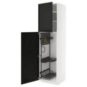 METOD Visoki element-ostava, bela/Lerhyttan crno bajcovano, 60x60x220 cm