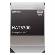 Synology HAT5300-16T 16TB 3.5 Enterprise HDD, 7.200 rpm, Buffer size : 512 MiB, SATA 6 Gb/s, MTTF 2.5M hours, 5 year warranty
