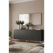 Hanah Home komoda Ayshe 180, 180 cm, antracit / srebrna